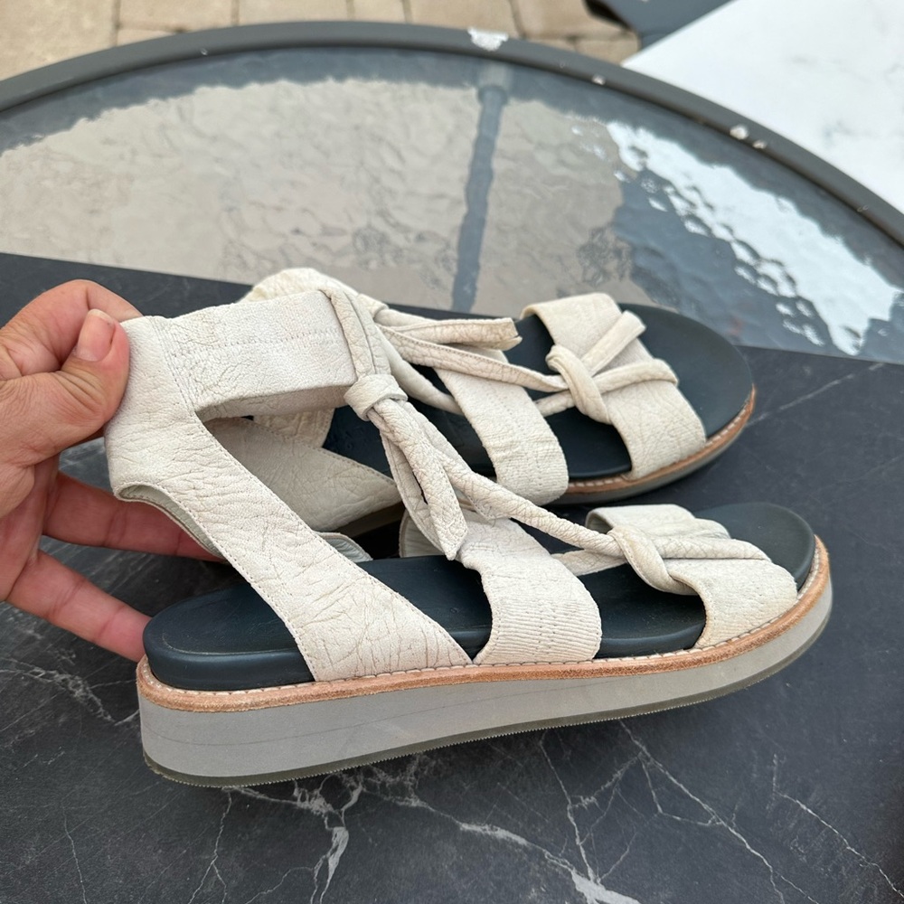 Zero + Maria Cornejo Cream Sandals